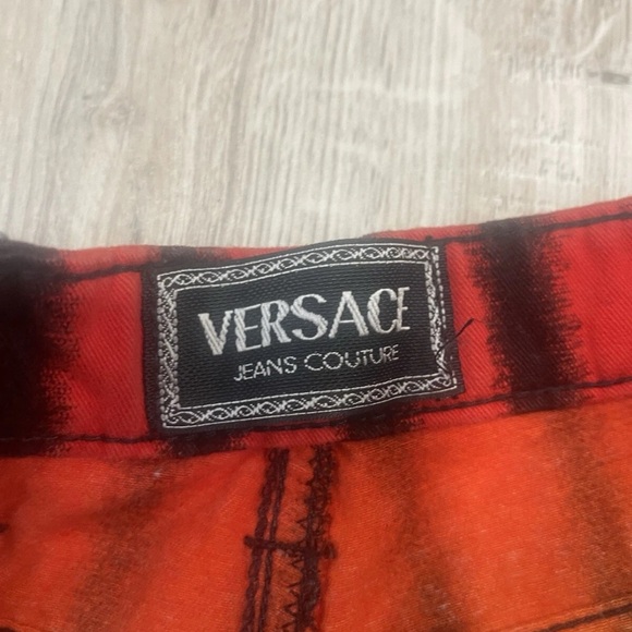 VTG Versace Jeans Couture Women’s Jeans Striped Pants Sz 28 Sz 42 Italy rare - Picture 5 of 14